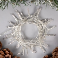 Гирлянда &laquo;Нить&raquo; 2 м, IP20, прозрачная нить, 20 LED, 2 режима, батарейки AAх3 (нет в комплекте), свечение фиолетовое