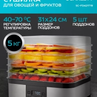 Сушилка для овощей и фруктов, дегидратор SC-FD421T19