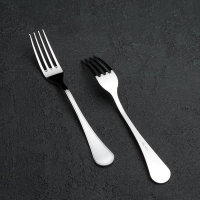 Вилка десертная &laquo;Соната&raquo;, длина 17,5 см, толщина 2 мм, цвет серебряный