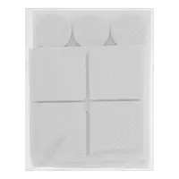 Набор накладок мебельных, полимерных, 28 шт., 2.5&times;2.5; d=2.5; 3.8&times;3.8, белый