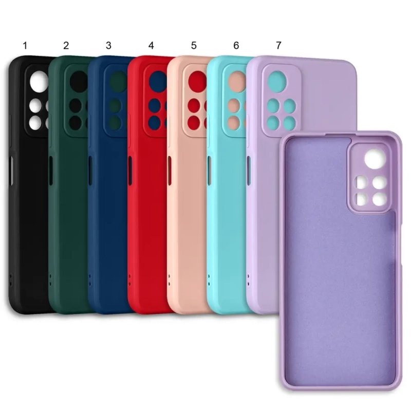 Чехол Xiaomi Poco M4 Pro цветной силикон