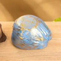 Чаша из кокоса, 22&times;19&times;10 см, сине-золотая