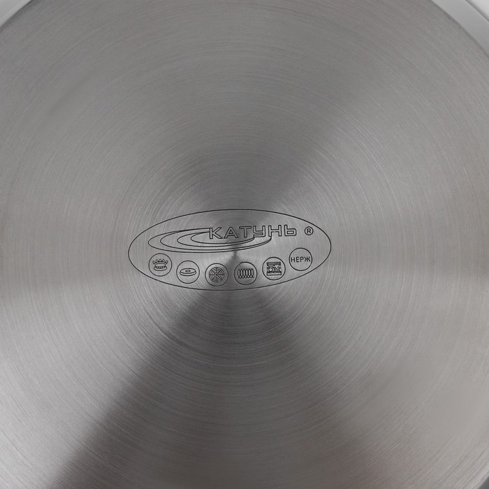 Сковорода &laquo;Общепит&raquo;, d=30 см, толщина корпуса 0,6 мм, дно 3,5 мм, с теплораспределительным слоем, антипригарное покрытие, индукция