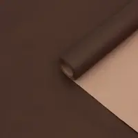 Бумага упаковочная крафт, двусторонняя, шоколадный-коричневый 0,68 х 10&plusmn;5% м