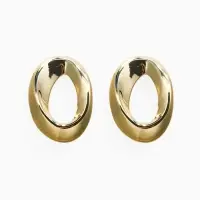 Серьги пластик &laquo;Овал&raquo;, цвет золото