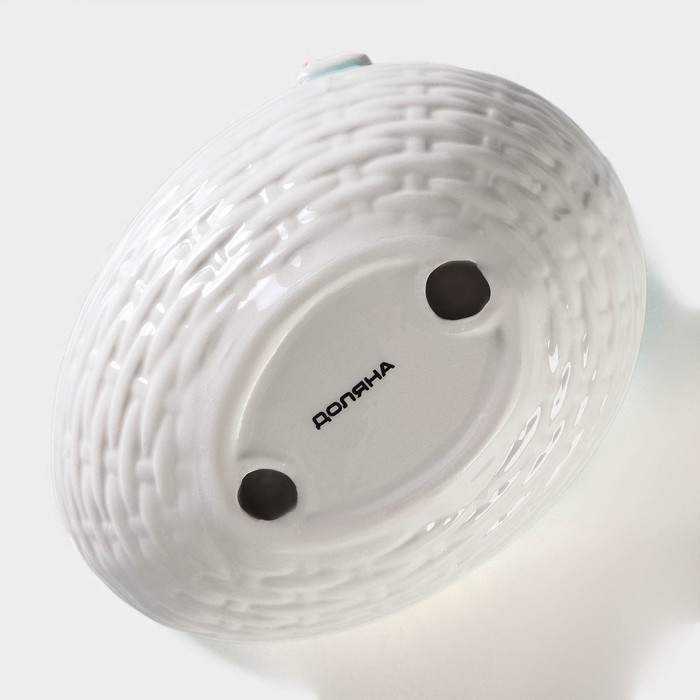 Салатник Доляна &laquo;Зайка&raquo;, 430 мл, 18&times;14&times;11 см, цвет голубой