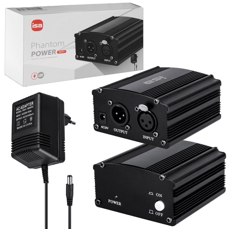 Фантомное питание для микрофона 48V PH-P1 ISA (30 шт/кор)