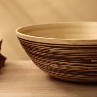 Салатник 25х25х8 см, бамбук