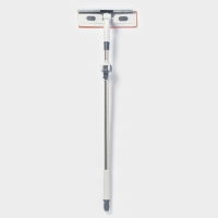 Оконная швабра с креплением на липучке 30х8 см, длина 103-145 см, 2 насадки, 45+180 поворот   107959