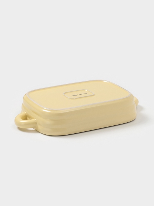 Форма для запекания Доляна &laquo;Зефир&raquo;, 32&times;19&times;6 см, прямоугольная, керамика, жёлтая