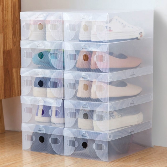 Коробка для хранения обуви с крышкой Large size, 20&times;33&times;12 см, 6 шт