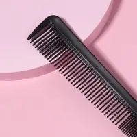 Расчёска комбинированная, скошенная, 18.7&times;3(&plusmn;1) см, чёрная