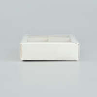 Коробка под 4 конфеты с ячейками &laquo;Белая&raquo;, 10 х 10 х 3 см
