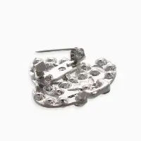 Зажим для кардигана "Ажур", шип, цвет белый в серебре