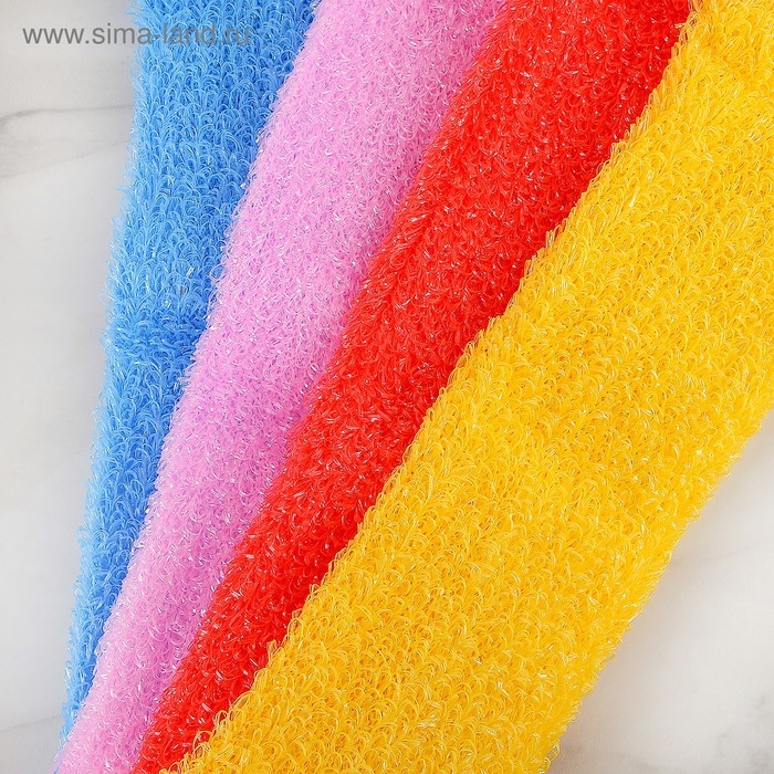 Мочалка для тела Доляна &laquo;Банный пояс&raquo;, 45,5&times;11 см, МИКС