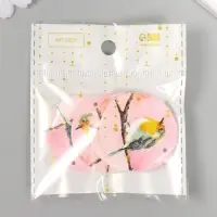 Декор для творчества дерево "Круг. Птичка на ветке" d=4 см