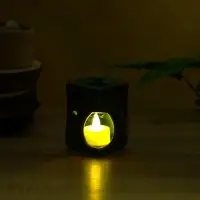 Аромалампа "Близнецы" керамика, цв. зелёный, 6,5х6,5х9 см