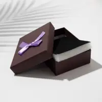 Набор короборчек подарочных 6 шт.  под набор "Клетка" мелкая, 7*9, цвет МИКС (9901836)