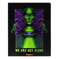 Тетрадь 48 листов в клетку "Гуманоид", обложка мелованный картон, выборочный УФ-лак, конгреф, МИКС