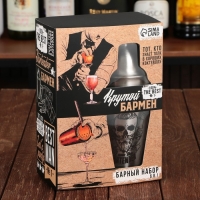 Набор барный &laquo;Крутой бармен&raquo;, 5 предметов, карточки с рецептами