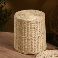 Корзина для белья с крышкой, 35х35х40 см, ротанг
