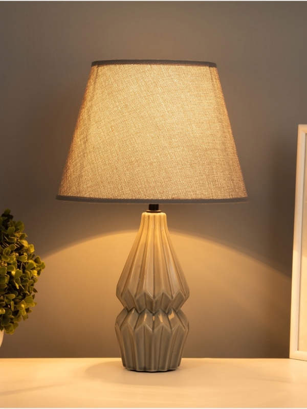 Лампа настольная "Пастораль" 40Вт Е14 серый 24х24х38см