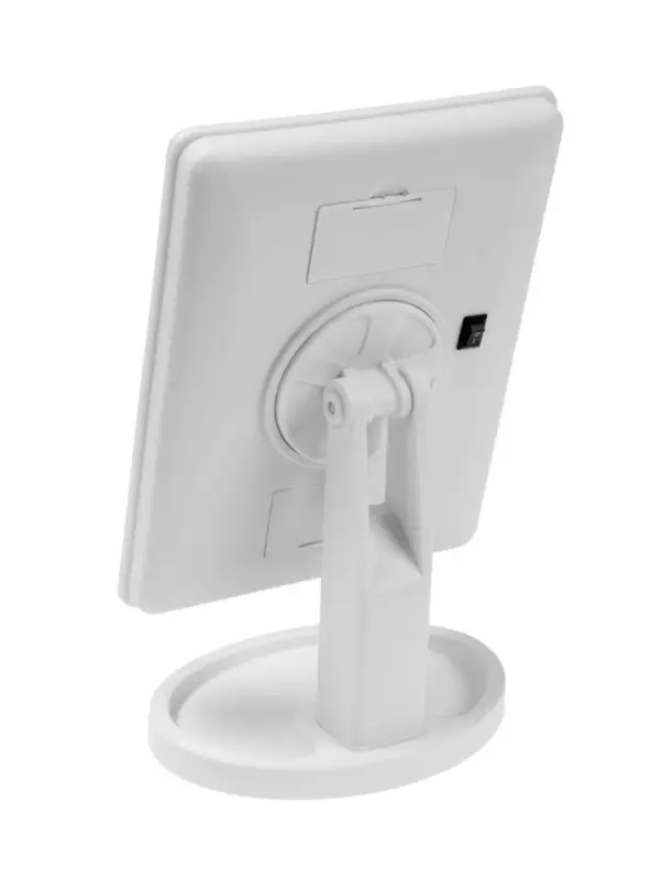 Зеркало KZ-06, подсветка, 26.5 х 16 х 12 см, 16 диодов, сенсорная кнопка, белое