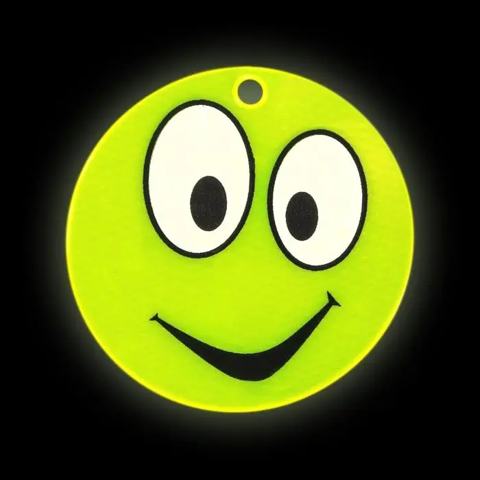 Светоотражающий элемент &laquo;Смайлик&raquo;, двусторонний, d=5.3 см, цвет жёлтый