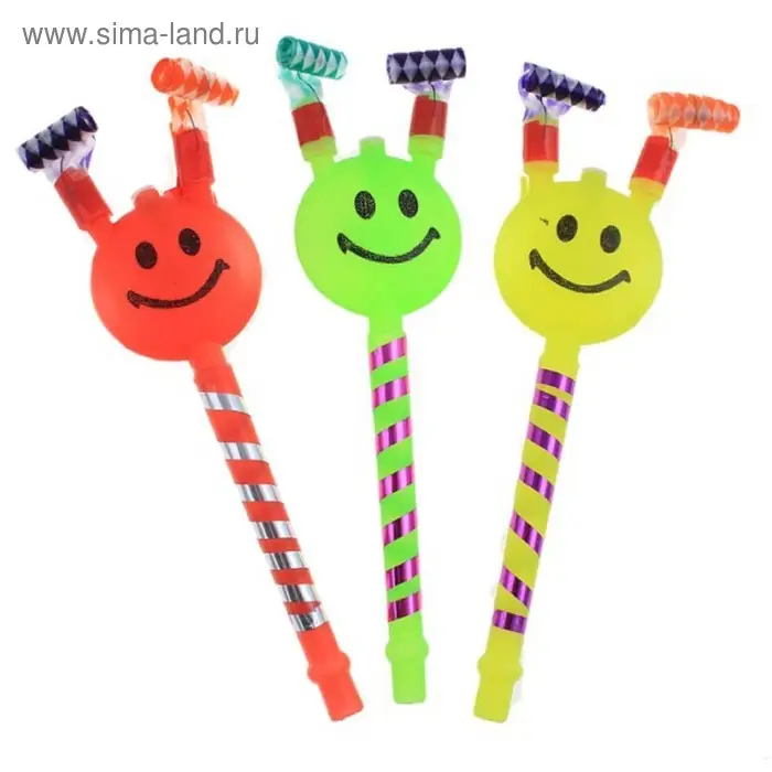 Дудка язычок &laquo;Смайл&raquo;, МИКС