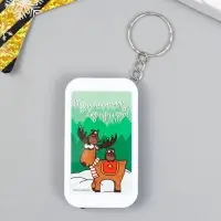 Фонарик брелок для ключей на кольце &laquo;Олешка с совами: Приятных сюрпризов&raquo;, 6.5&times;3.5&times;1 см