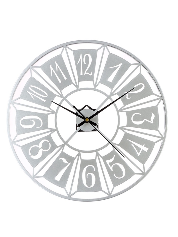 Часы настенные интерьерные &laquo;Гармошка&raquo;, плавный ход, d-40 см, белые