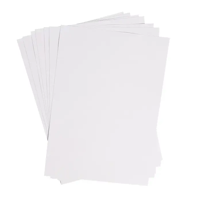 Картон белый А4 Calligrata, 8 листов, мелованный, 230-240г/м&sup2;, картонная обложка, в папке