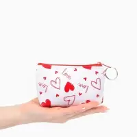 Кошелек жен 13-01-01 Июнь2503, 11*3,5*8,5 см, отд на молнии, белый-красный