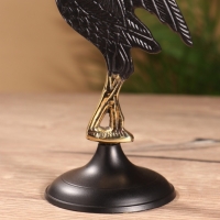 Подсвечник на 1 свечу "Дикая природа" латунь, черный с золотом  12х7,5х23,5 см