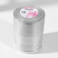 Набор парчовых лент, 5 шт, размер лент: 6/10/20/40/50 мм, 23 &plusmn; 1 м, цвет серебряный