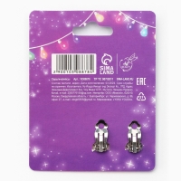 Серьги клипсы детские новогодние &laquo;Волшебства&raquo; на Новый год, 7 х 9 см