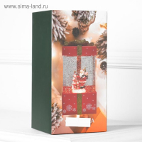 Светодиодная фигура &laquo;Подарок красный&raquo; 10 &times; 19 &times; 10 см, пластик, батарейки ААх3 (не в комплекте), USB, свечение тёплое белое