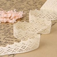 Кружево вязаное, 40 мм &times; 10 &plusmn; 1 м, цвет бежевый