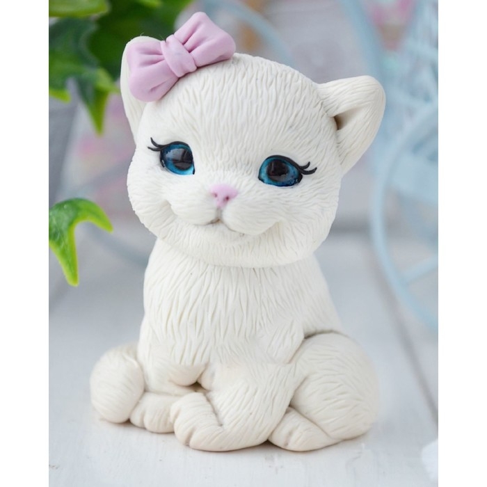 Силиконовая форма для мыла &laquo;Кошечка с бантиком&raquo;