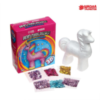 Аппликация пайетками для детей &laquo;Волшебный единорог&raquo;, набор для творчества