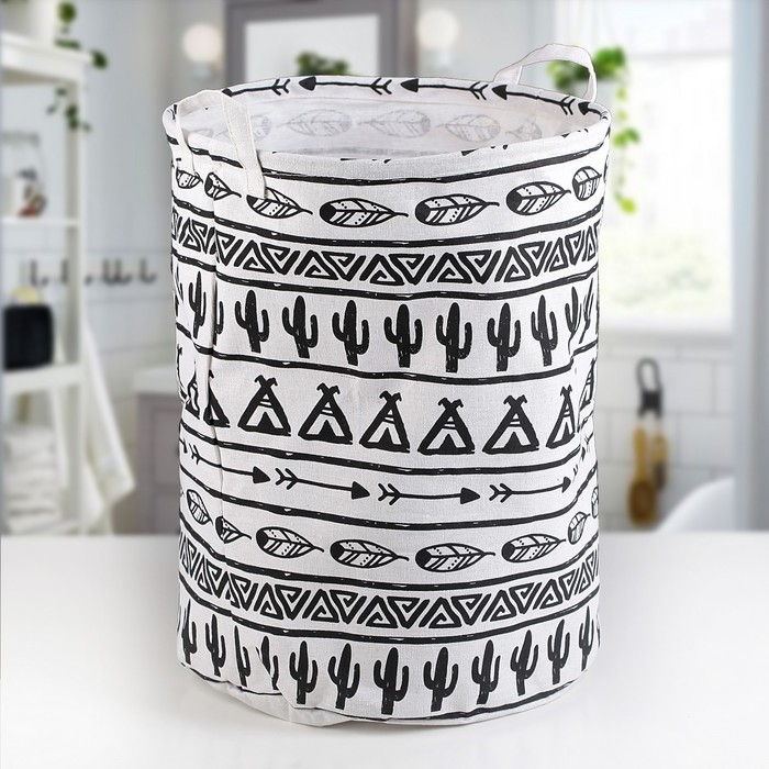 Корзина для белья Доляна &laquo;Мексика&raquo;, 35&times;35&times;60 см