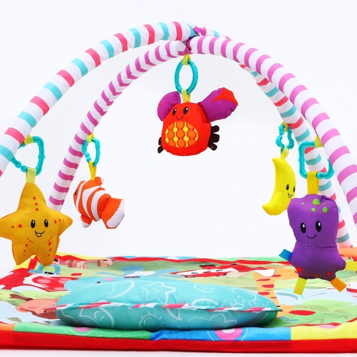 Развивающий коврик с дугами &laquo;Слоник и друзья&raquo;, квадратный, Крошка Я