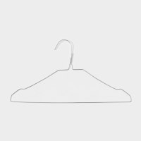 Плечики - вешалки для одежды Доляна, 40&times;22&times;0,2 см, 10 шт, металлические, тонкие,  цвет серебряный