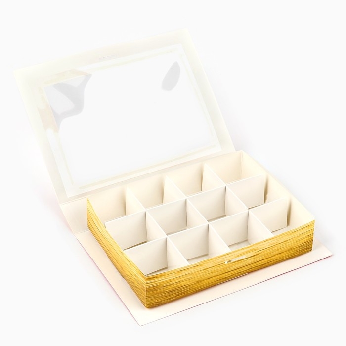 Коробка под 12 конфет с ячейками &laquo;Дедушка Мороз&raquo; 18.8 х 13.5 х 3.5 см, Новый год