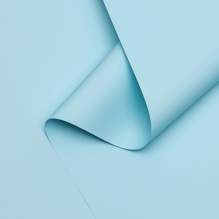 Пленка для цветов тонированная, матовая, голубой, 0,5 х 10 м &plusmn;1 см, 65 мкм