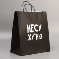 Пакет подарочный крафтовый, упаковка, &laquo;Неси неси&raquo;, 28 х 32 х 15 см