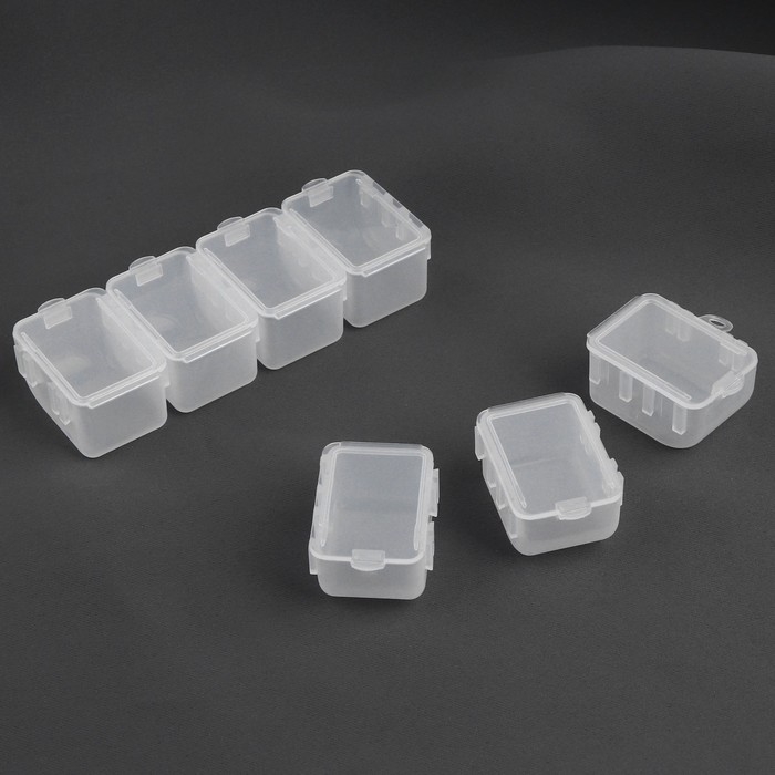 Органайзер для хранения мелочей, с подвесом, 7 съёмных отделений, 20,5 &times; 4,5 &times; 2 см, цвет прозрачный