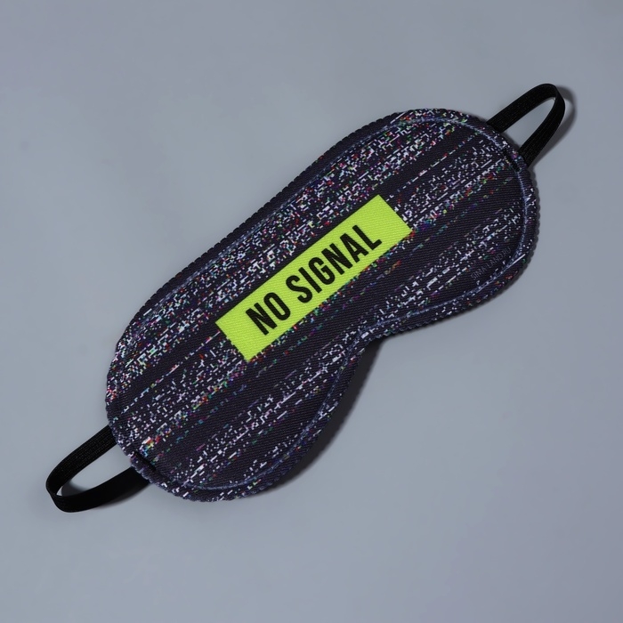 Маска для сна &laquo;No signal&raquo;, 19 &times; 8,5 см, резинка одинарная, рисунок МИКС