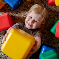 Набор цветных кубиков, 25 штук, 12 &times; 12 см