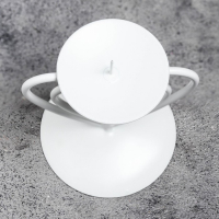 Подсвечник "Гламур" металл на 1 свечу, 9х10,2 см, белый